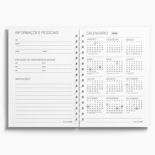 Agenda Premium Diária Aspargo Floral