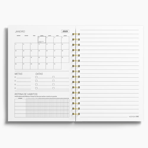 Agenda Premium Diária Aspargo Floral