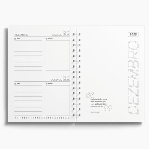 Agenda Premium Diária Linho Marrom