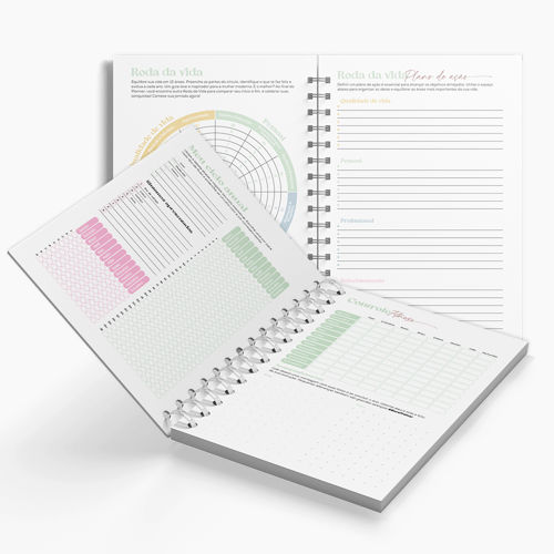 Agenda Premium Planner Traços Florais