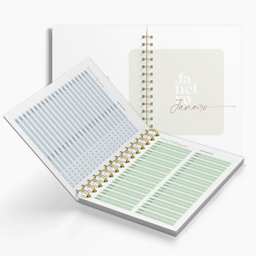 Agenda Premium Planner Ceramic Cinza