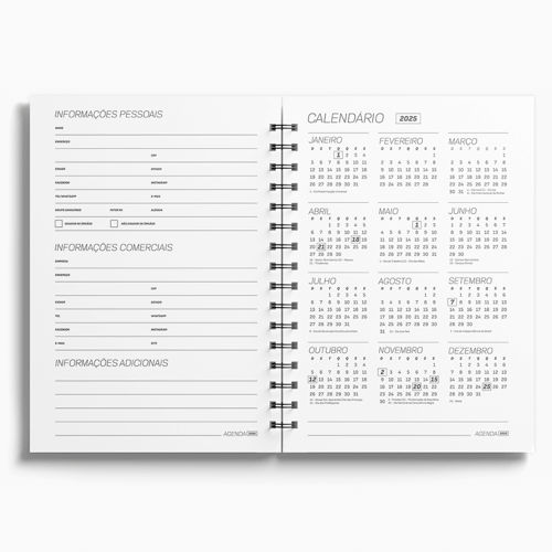 Agenda Premium Semanal Aspargo Floral