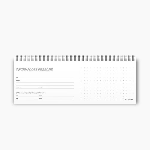 Agenda Premium Teclado Linho Preto