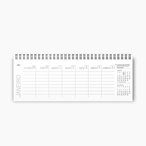 Agenda Premium Teclado Linho Marrom