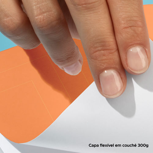 Caderno Capa Flexível Com Pautas 96fls