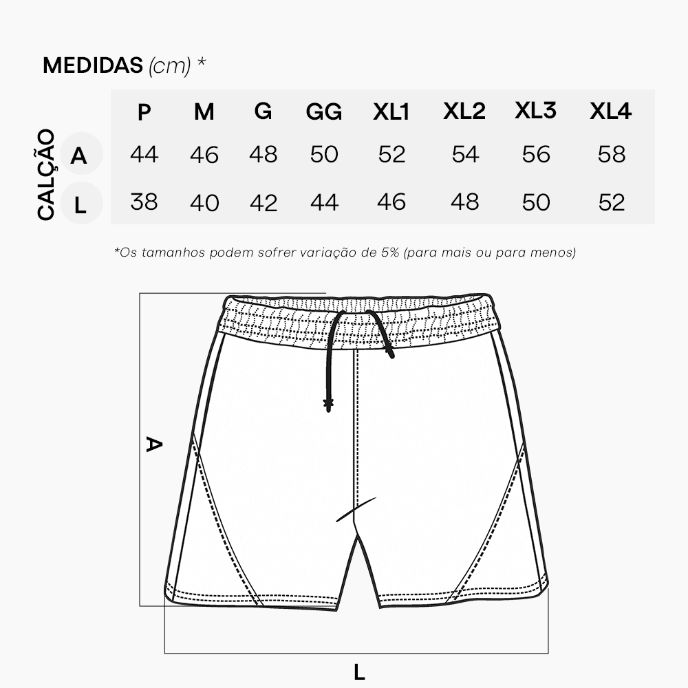 Calção Futebol Presas