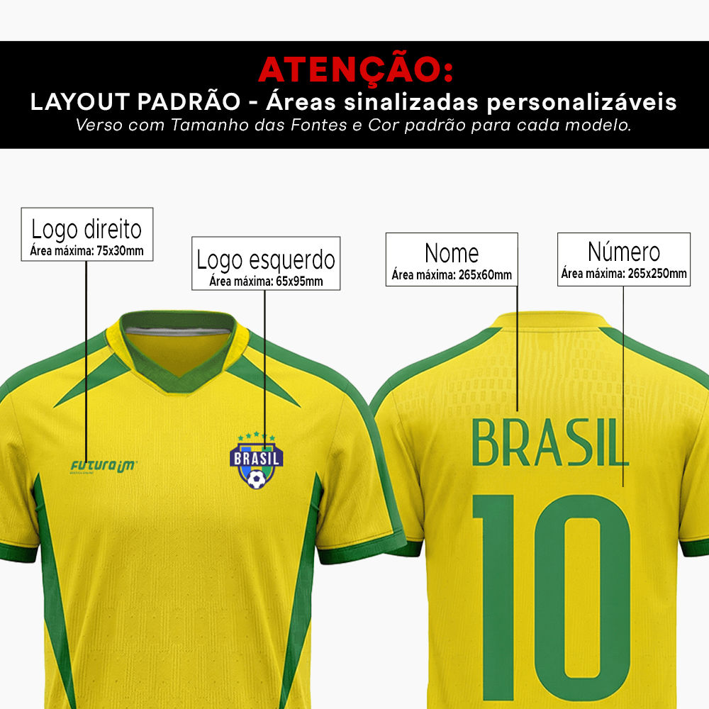 Camisa Brasil Personalizada