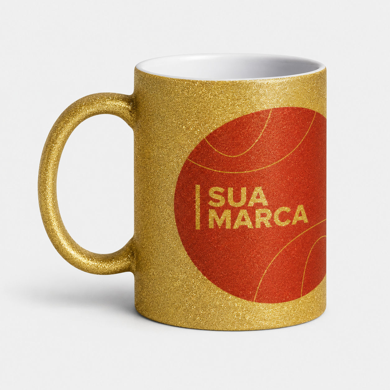 Caneca Glitter Dourado