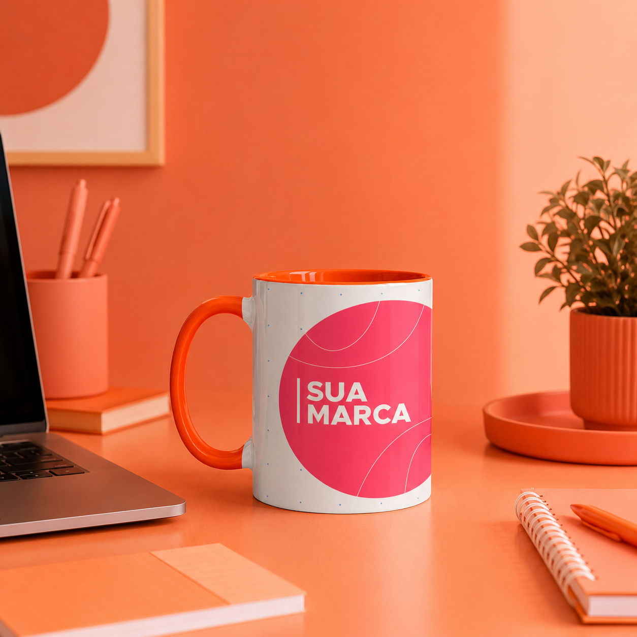 Caneca Interior e Alça Laranja