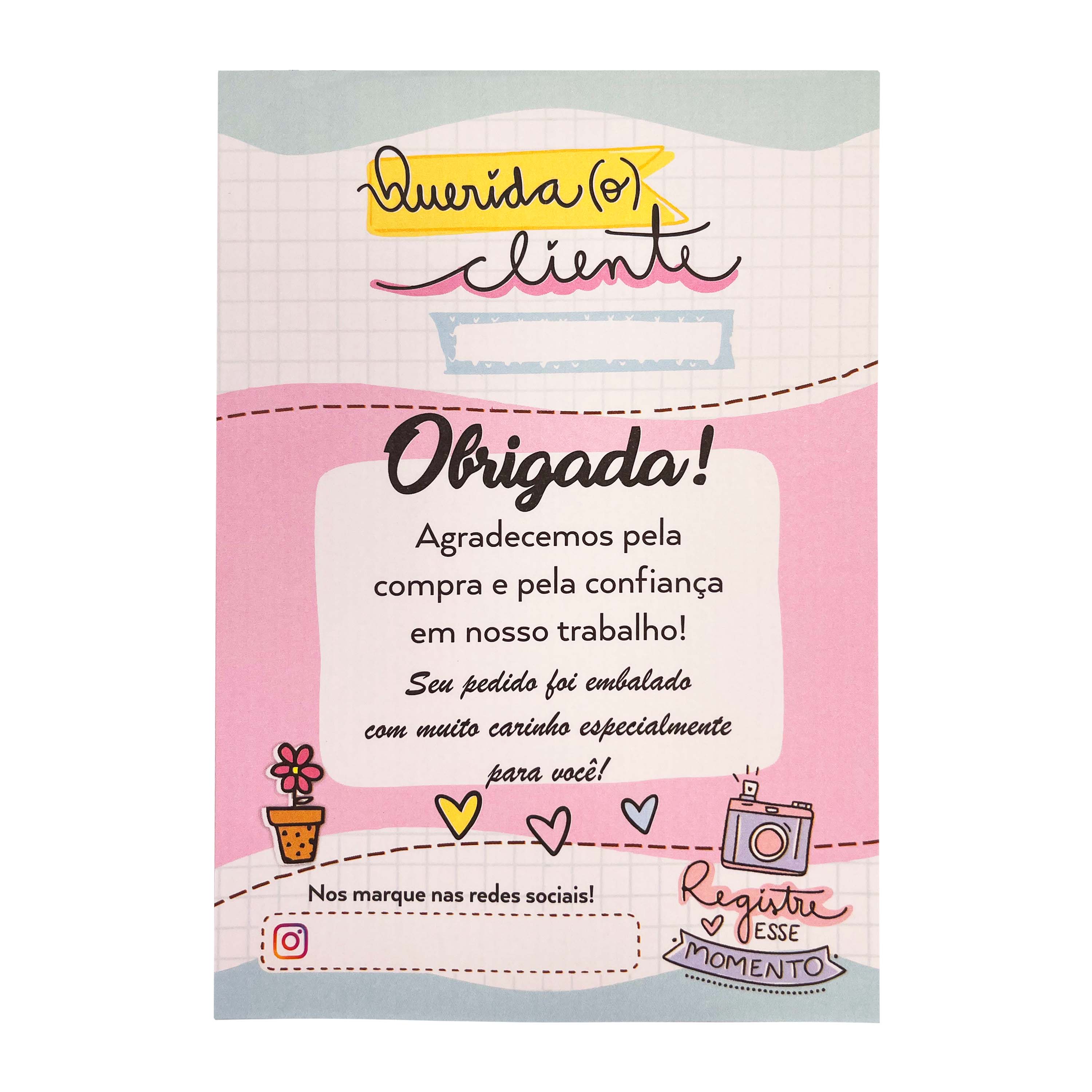 Folhetos de Agradecimento ao Cliente