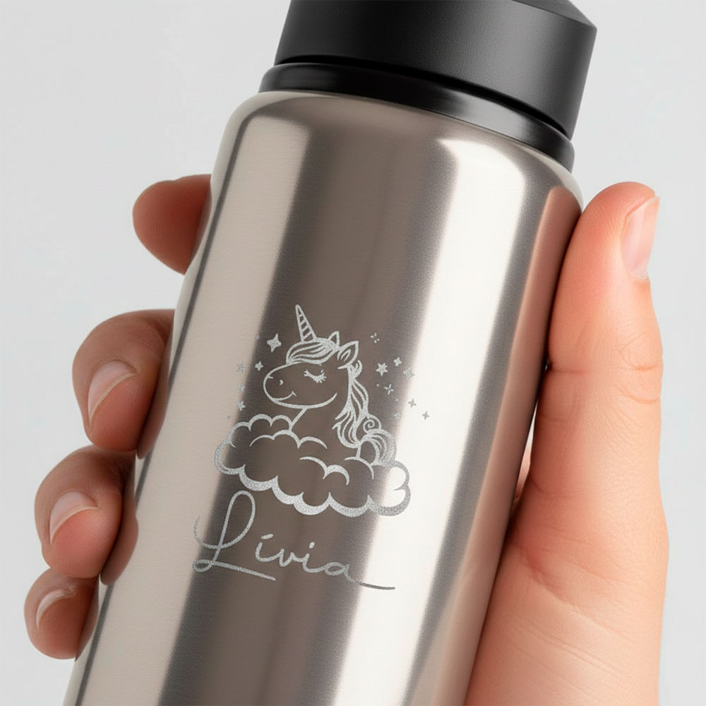 Garrafa Alumínio Sem Canudo 600ml