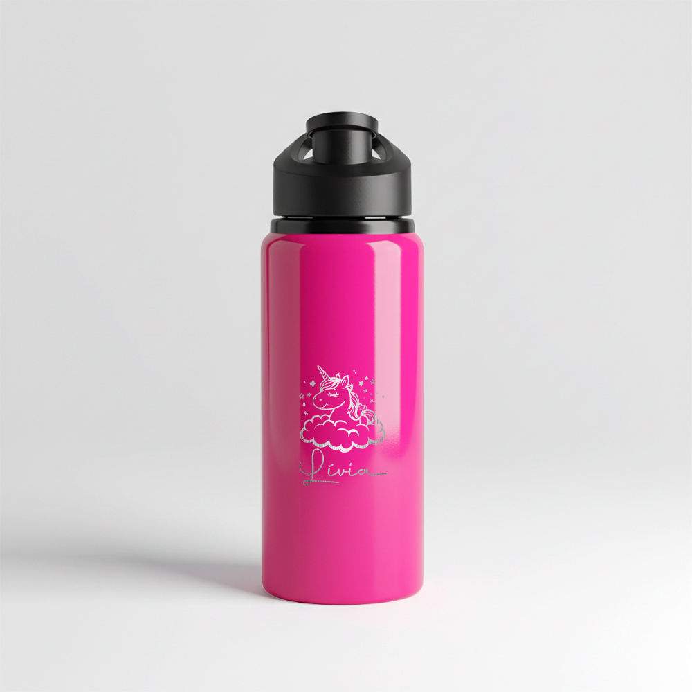 Garrafa Alumínio Sem Canudo 600ml