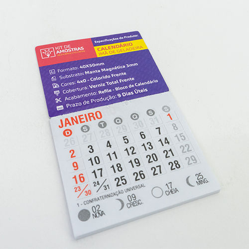 Kit de Amostra Calendários e Folhinhas