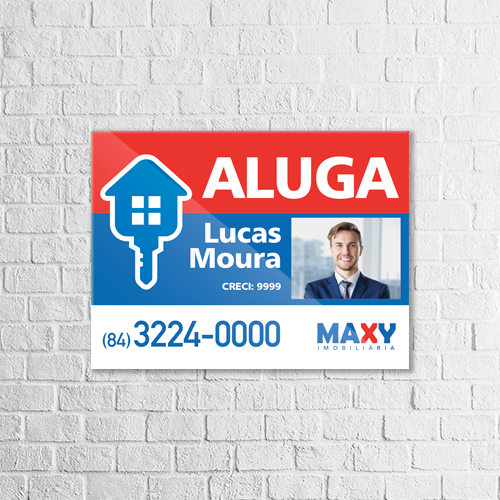 Placa Imobiliária Adesivada