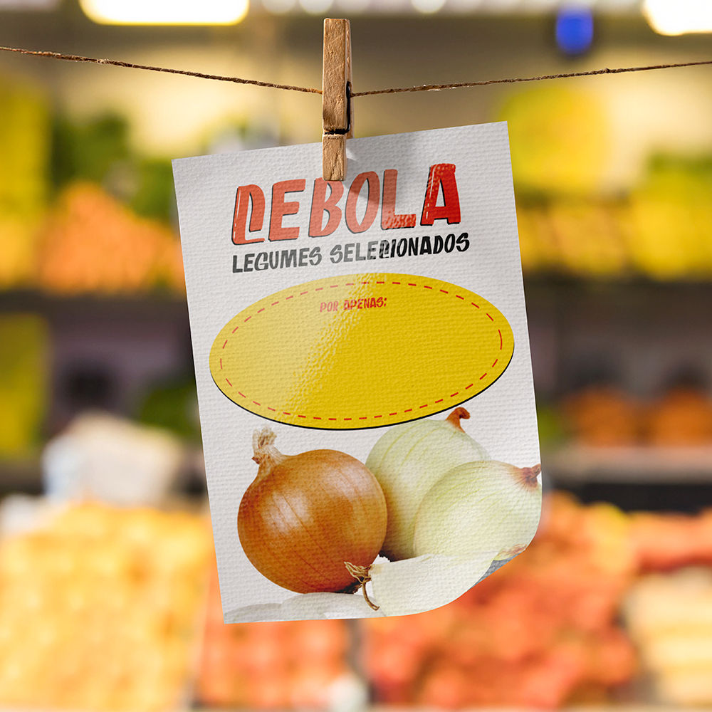 Plaquinha de Preço hortifrúti 