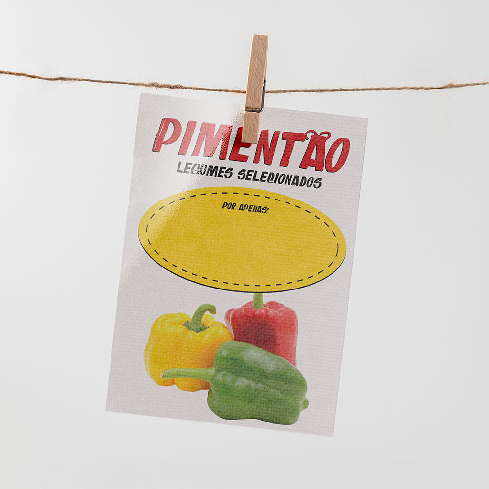 Plaquinha de Preço hortifrúti 