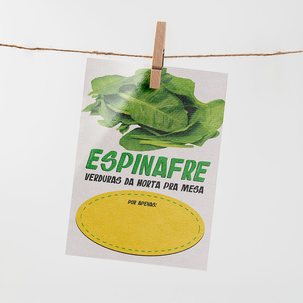 Plaquinha de Preço hortifrúti 