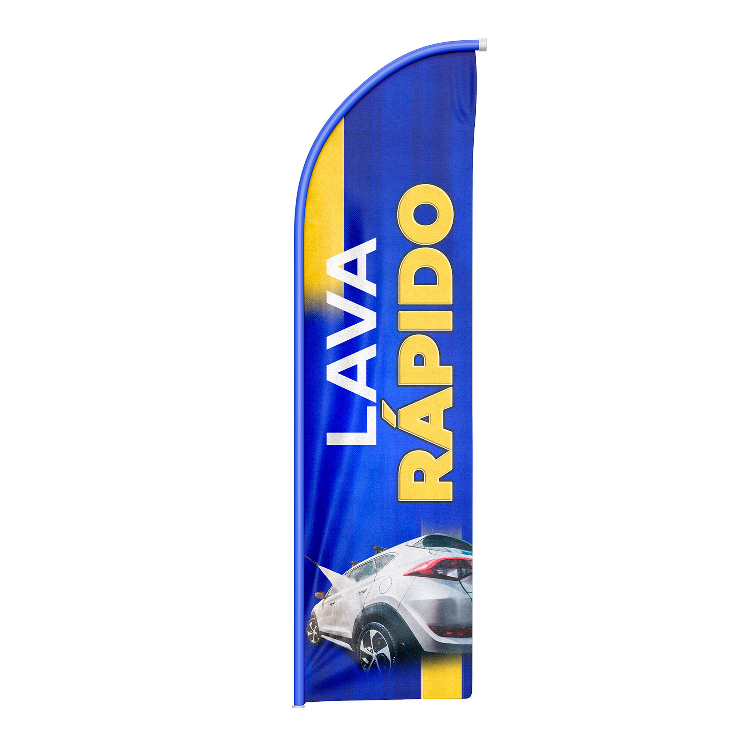 Wind Banner Tecido P - Modelo Faca Tecido Lava-rápido