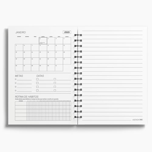 Agenda Premium Diária Celeste Floral