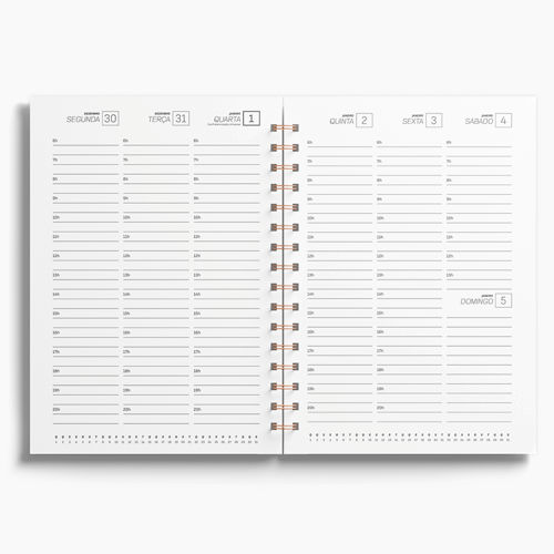 Agenda Premium Semanal Celeste Floral