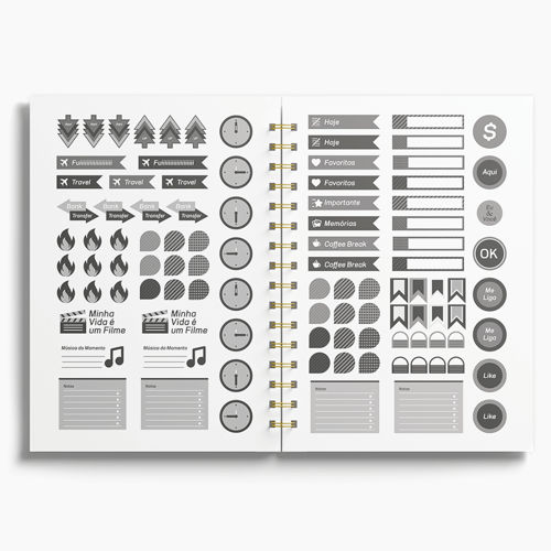 Agenda Premium Semanal Ceramic Ouro