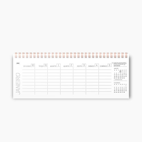 Agenda Premium Teclado Linho Marrom