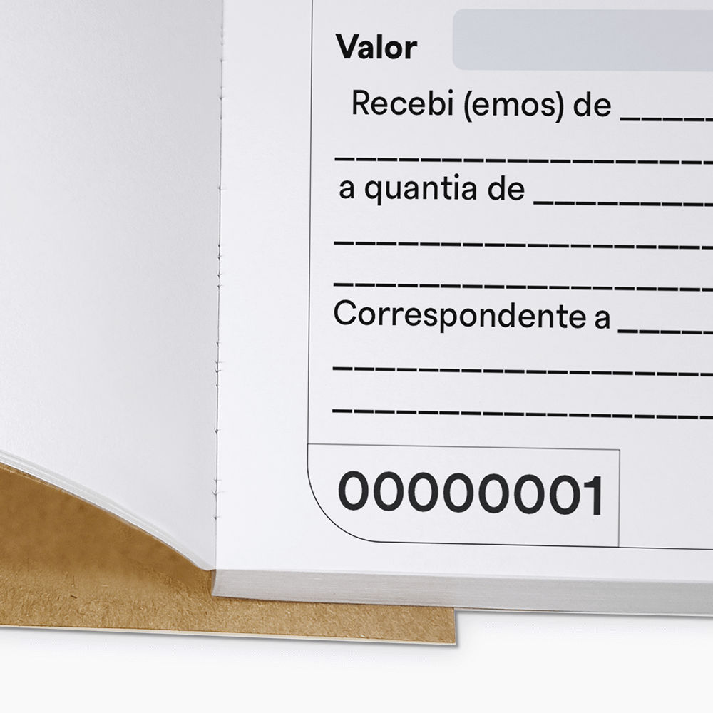 Bloco Recibo Comercial com Canhoto