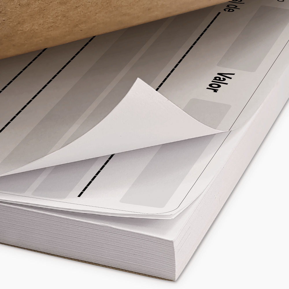 Bloco Recibo Comercial com Canhoto