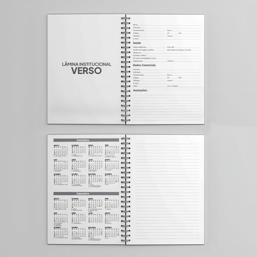 Caderno Capa Dura Com Pautas 48fls