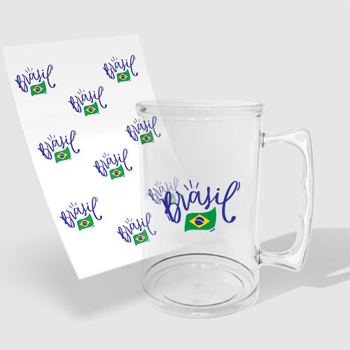 Caneca de Chopp 300ml e 1 Folha A3 DTF-UV