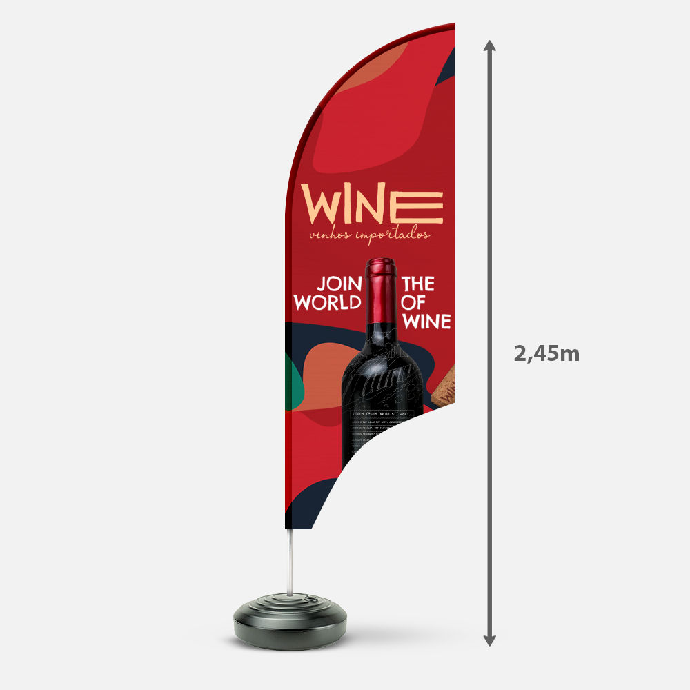 Wind Banner Completo para Piso M - Modelo Vela