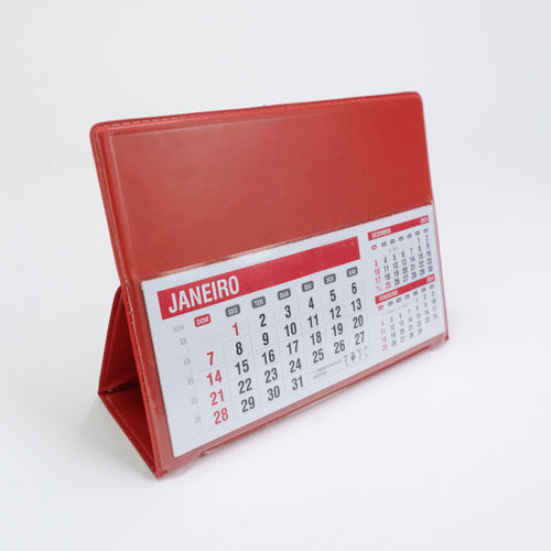 Calendário de Mesa com Base PVC 2026