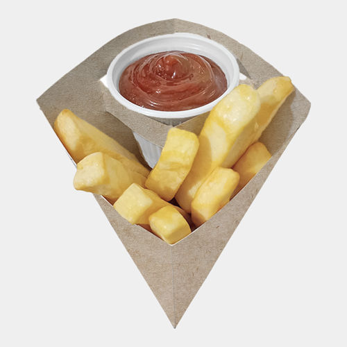 Cone para Fritas e Porção com Suporte para Molho