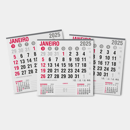 Bloco de Calendário 2025