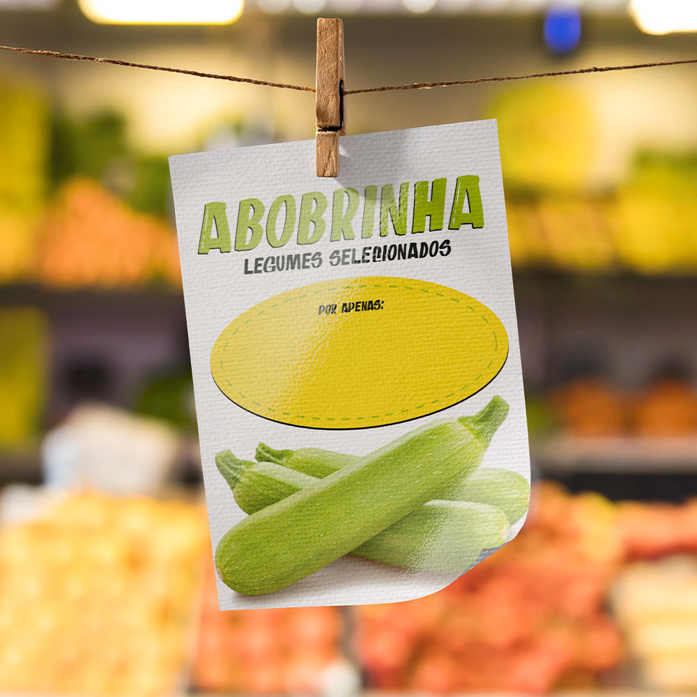 Plaquinha de Preço hortifrúti 