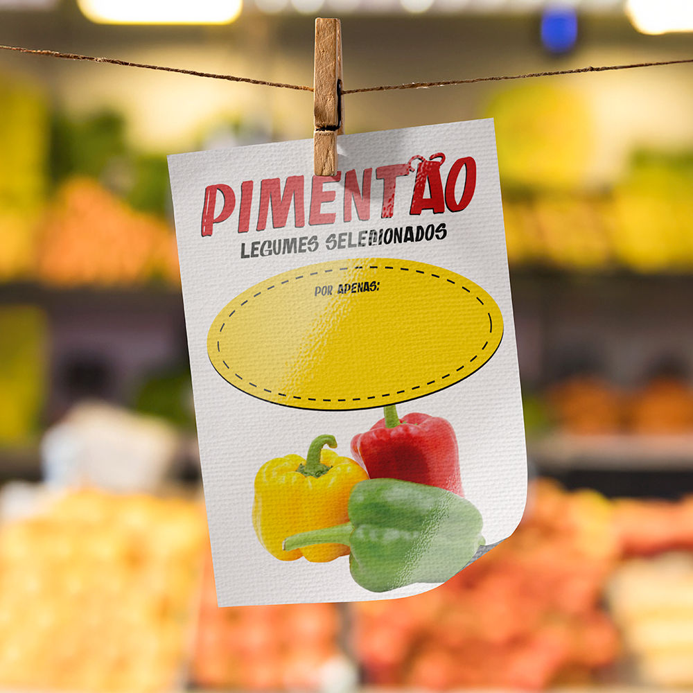 Plaquinha de Preço hortifrúti 