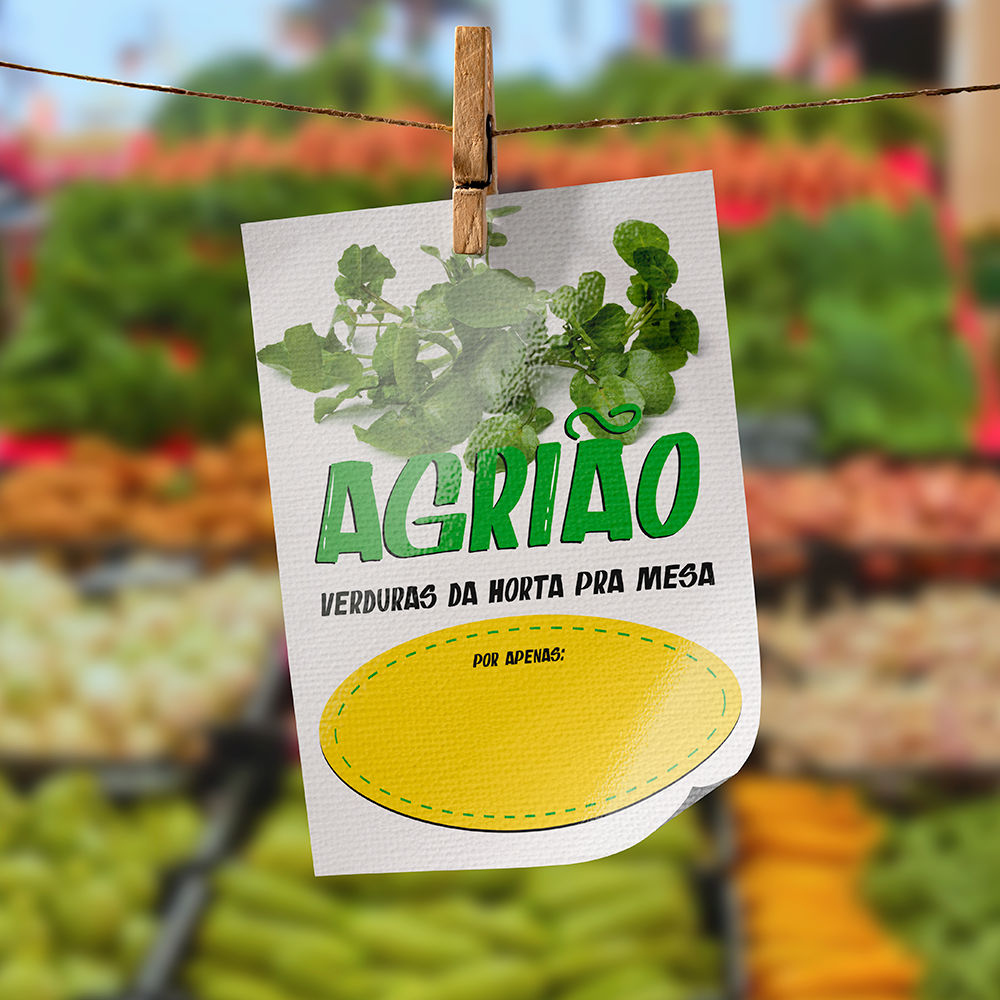 Plaquinha de Preço hortifrúti 