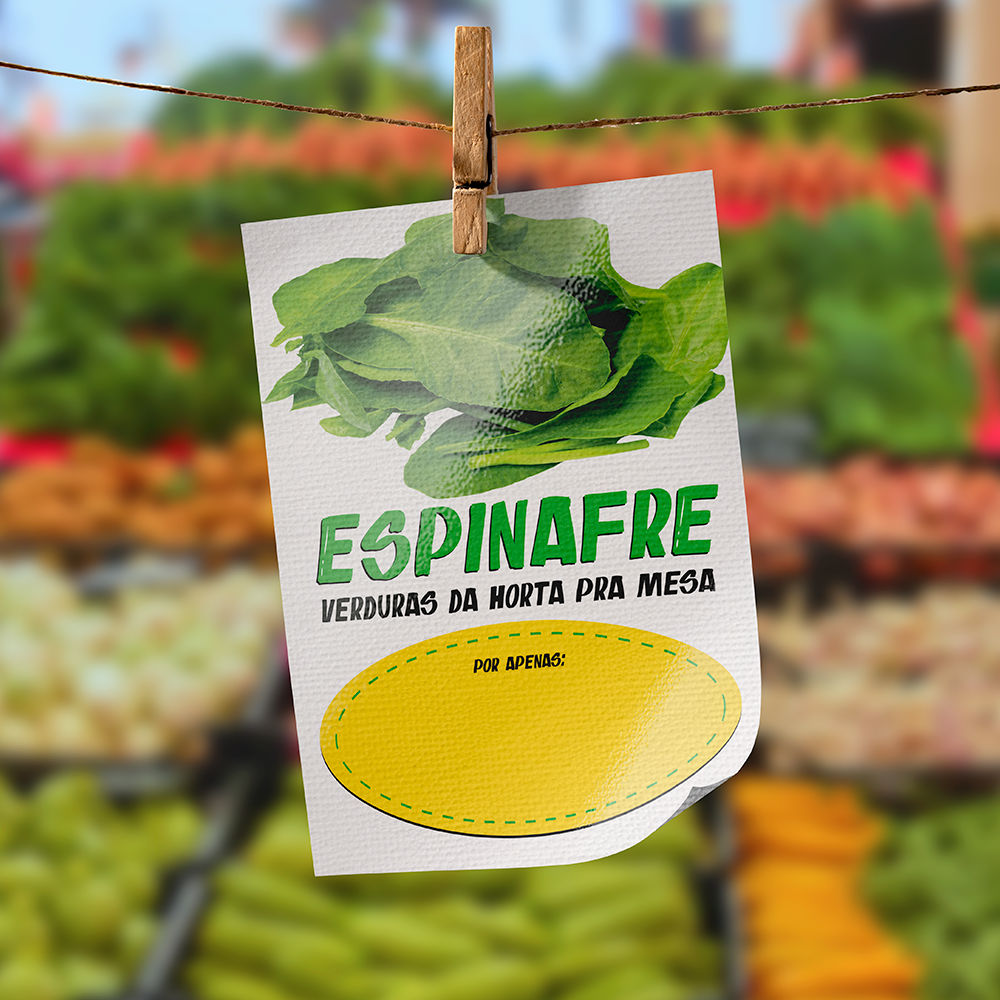 Plaquinha de Preço hortifrúti 
