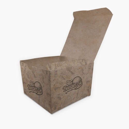 Embalagem Delivery Hambúrguer, Fritas e Porção