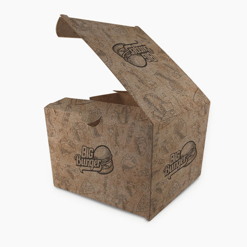 Embalagem Delivery Hambúrguer, Fritas e Porção