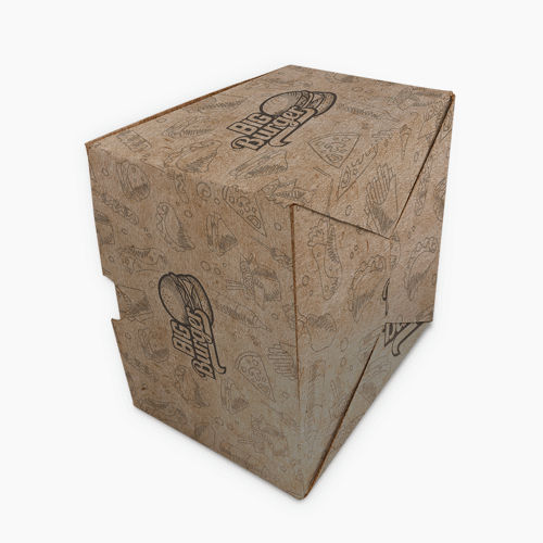 Embalagem Delivery Hambúrguer, Fritas e Porção