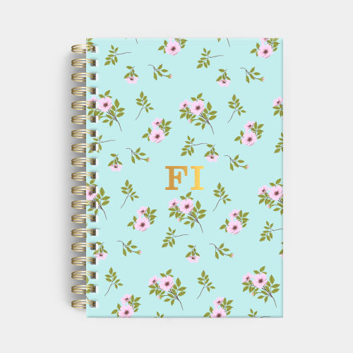 Agenda Premium Diária Celeste Floral