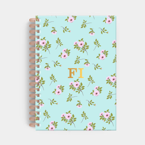 Agenda Premium Diária Celeste Floral