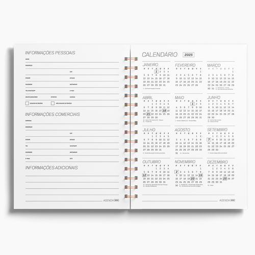 Agenda Premium Semanal Aspargo Floral