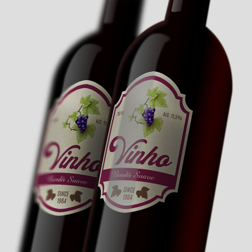 Rótulo para Garrafa de Vinho 750ml