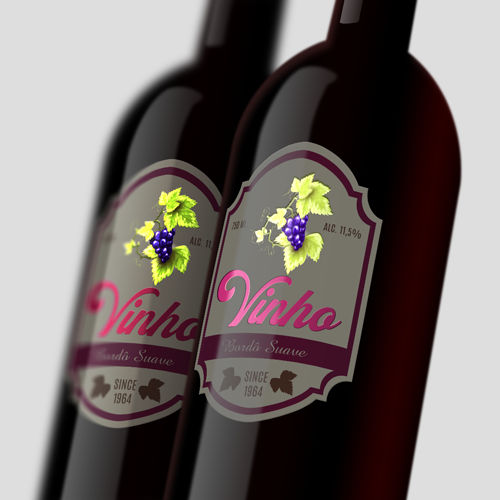 Rótulo para Garrafa de Vinho 750ml