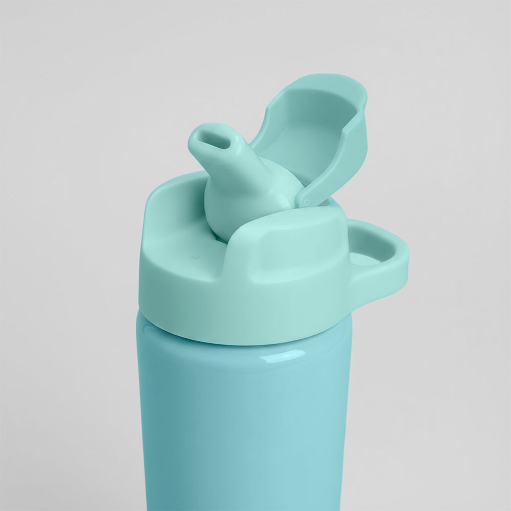 Garrafa Alumínio Com Canudo 600ml