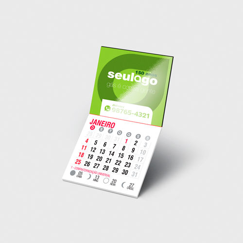 Imã de Geladeira com Calendário