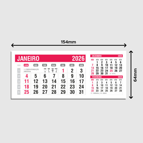 Refil para Calendário de Mesa 2026
