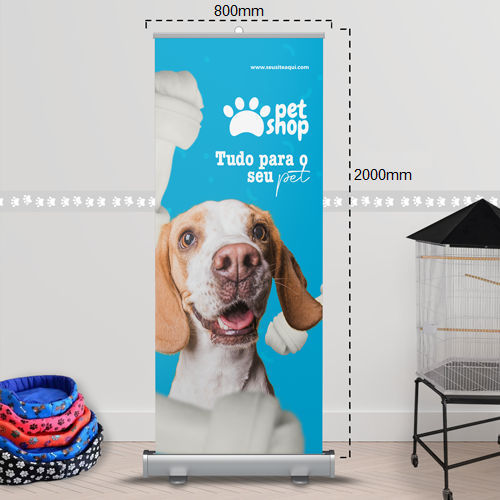 Banner com Roll Up Auto Retrátil